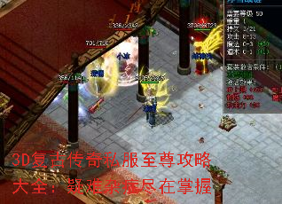3D复古传奇私服至尊攻略大全:疑难杂症尽在掌握 3D复古传奇私服至尊攻略大全:疑难杂症尽在掌握