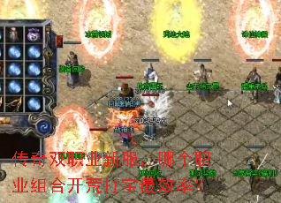 传奇双职业新服,哪个职业组合开荒打宝最效率? 传奇双职业新服,哪个职业组合开荒打宝最效率?