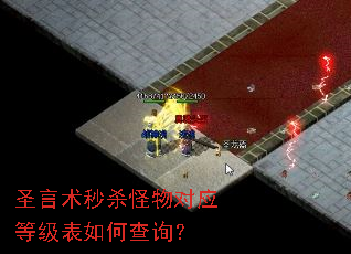 圣言术秒杀怪物对应等级表如何查询? 圣言术秒杀怪物对应等级表如何查询?