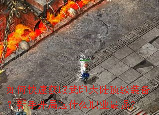 如何快速获取武印大陆顶级装备?新手开局选什么职业最强? 如何快速获取武印大陆顶级装备?新手开局选什么职业最强?