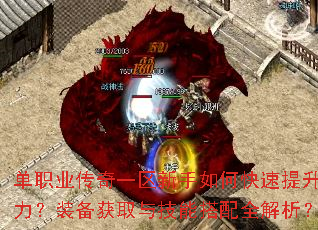单职业传奇一区新手如何快速提升战力?装备获取与技能搭配全解析? 单职业传奇一区新手如何快速提升战力?装备获取与技能搭配全解析?
