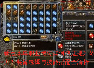 新版本单职业传奇如何快速提升战力?装备选择与技能搭配全解析 新版本单职业传奇如何快速提升战力?装备选择与技能搭配全解析